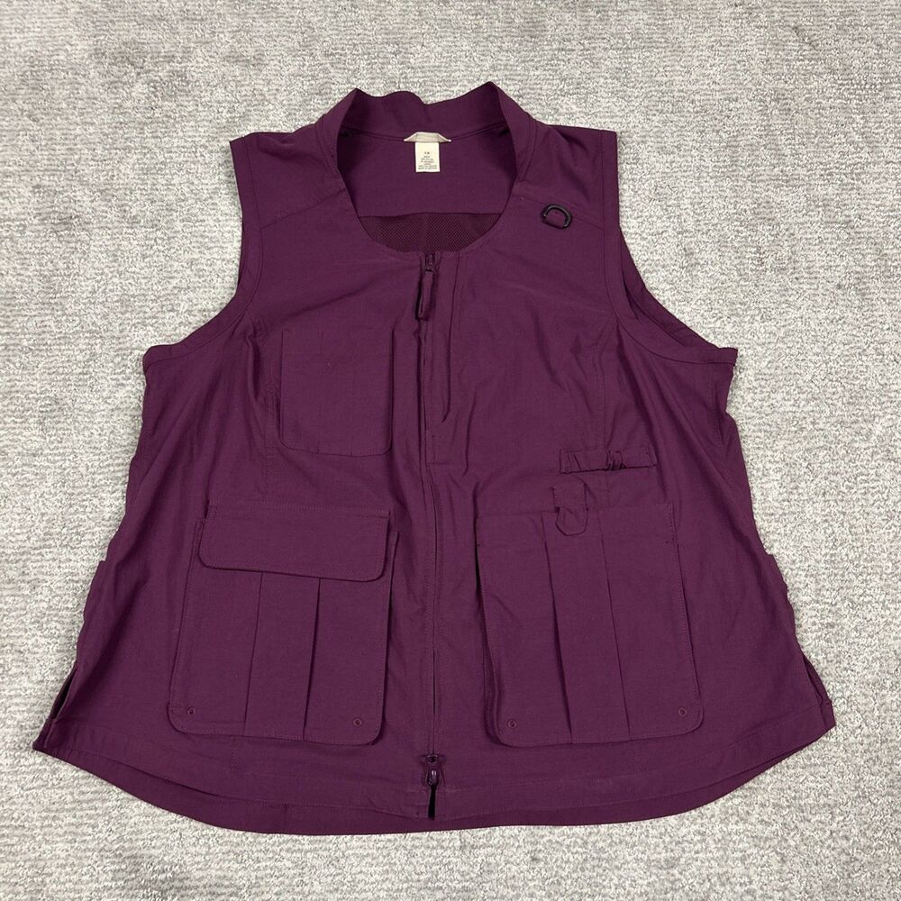 Duluth Trading Heirloom Gardening Vest Womens XL Coral Ripstop Utility Pockets